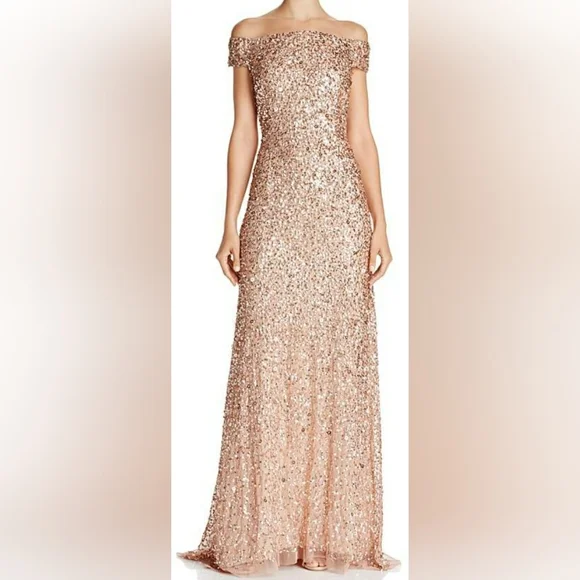 Adrianna Papell | Dresses | Adrianna Papell Champagne Sequin Off The Shoulder Sleeve Dress Gown 8 | Poshmark Adrianna Papell | Dresses | Adrianna Papell Champagne Sequin Off The Shoulder Sleeve Dress Gown 8 | Poshmark